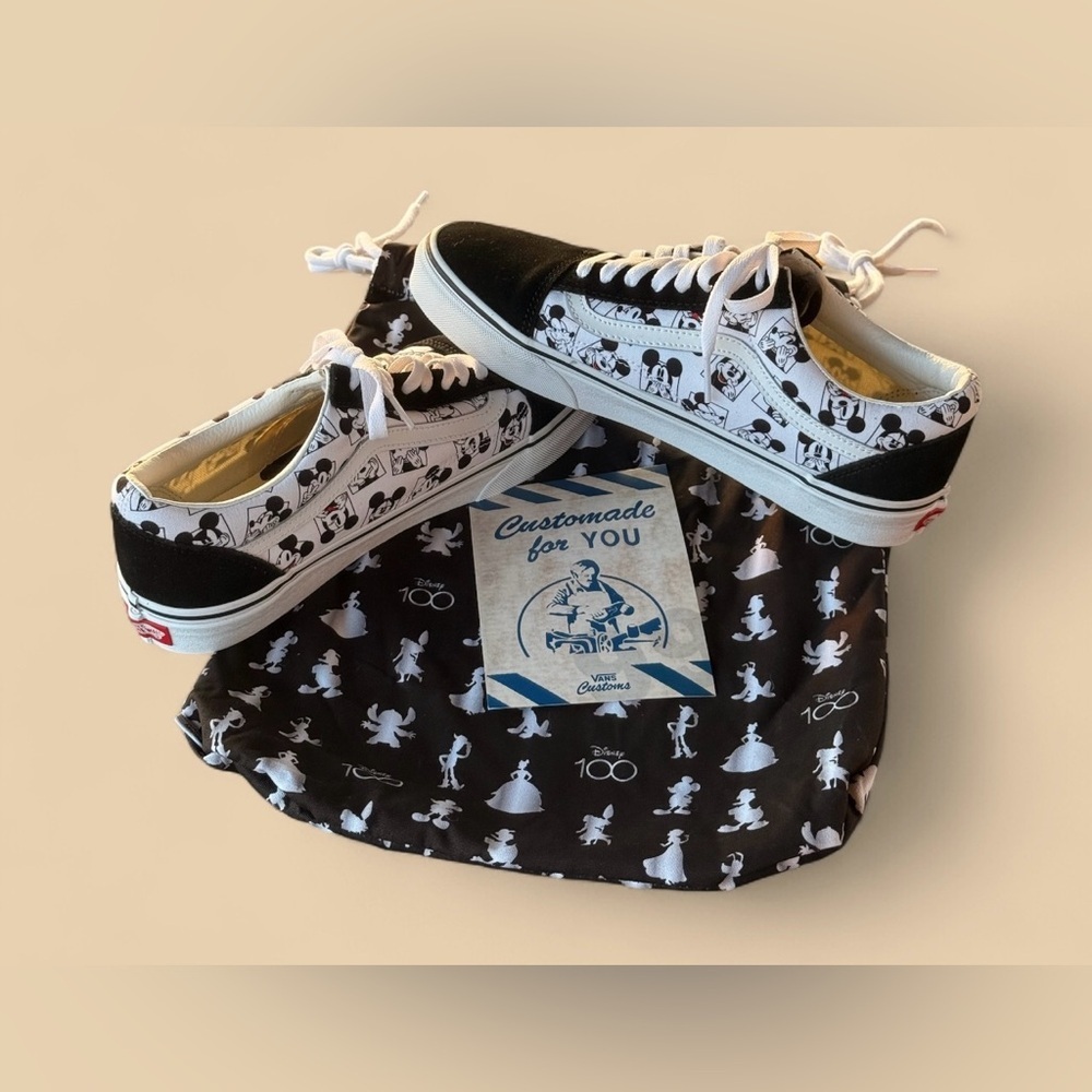 New Vans Men’s Old Skool Size 10 Many Faces of Mickey Mouse 100th Anniversary